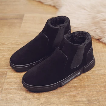 

2019 Super Warm Men's Winter Sued Leather Ankle Boots Men Autumn Snow Boots Leisure Autumn Boots Mens Shoes