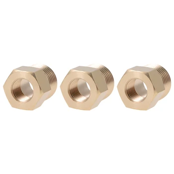 

uxcell Brass Threaded Pipe Fitting G1/2 Male x G1/4 Female Hex Bushing Adapter 25mm Length 3pcs