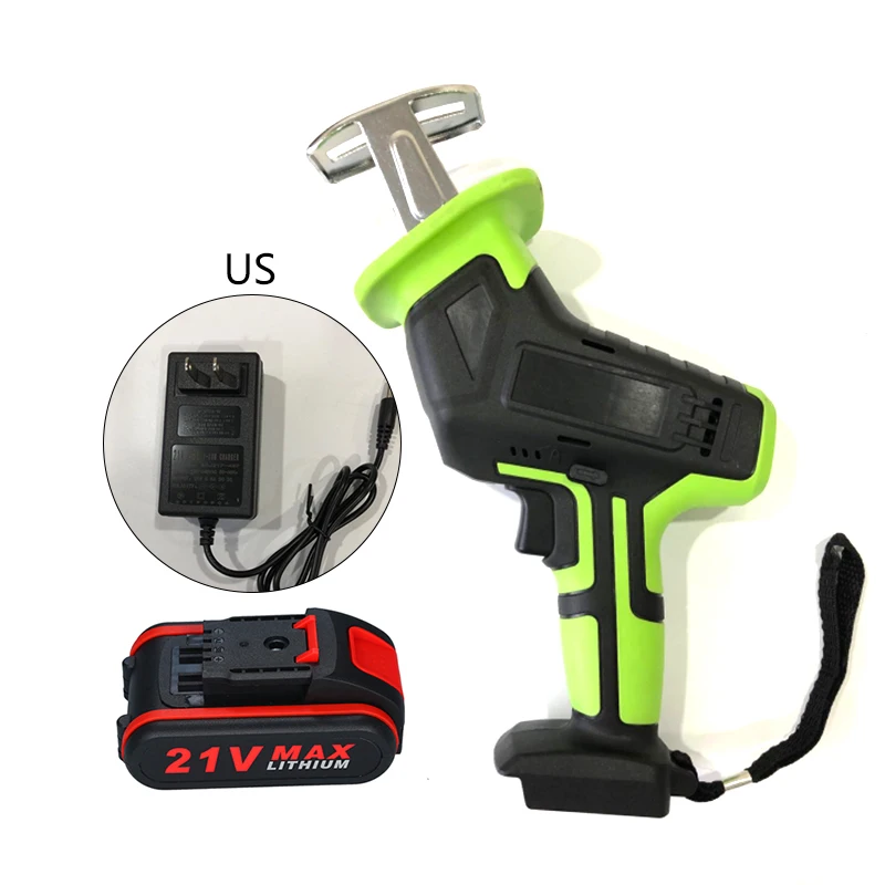 

1pcs Chainsaw+1pcs Charger+1pcs Battery 21V 3500mAh Rechargeable Lithium Reciprocating Chainsaw UK/US/AU/EU Plug