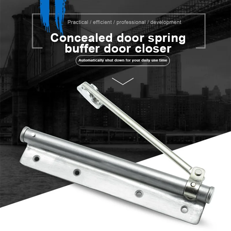 Automatic Door Closer Automatic Door Self-Closing Hinge Closer Buffer Durable for Home Office Store SNO88