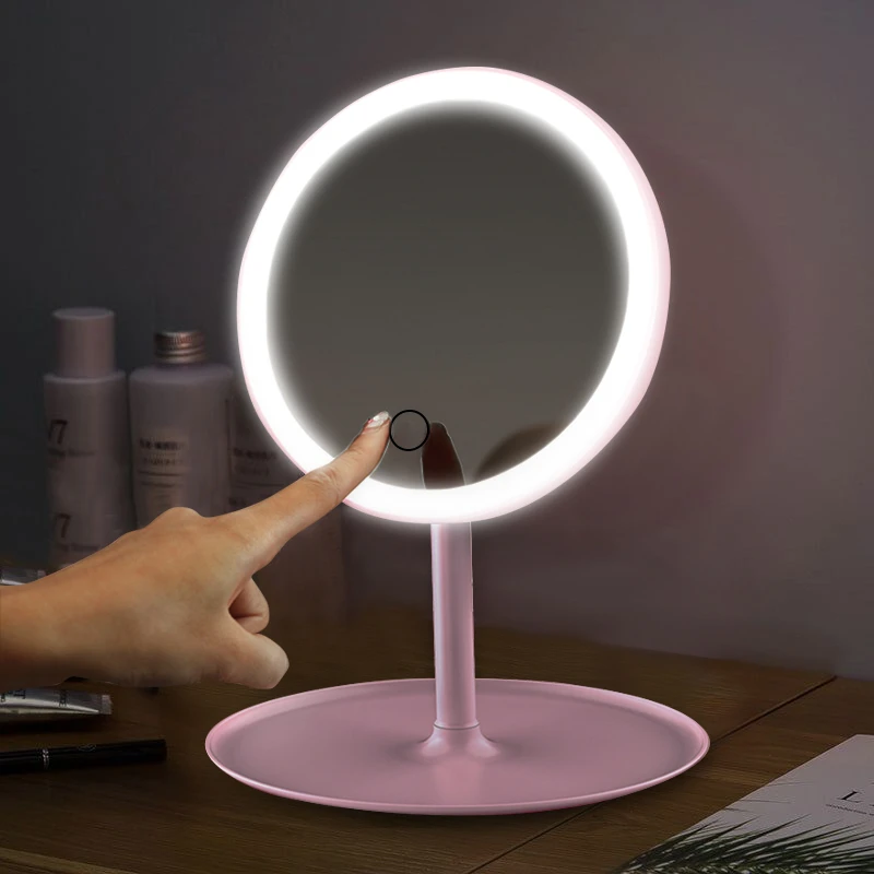 Led化粧鏡ledライトバニティミラーは ミラーメイクアップライトで立ちミラーledタッチスクリーン化粧品ミラー Makeup Mirrors Aliexpress