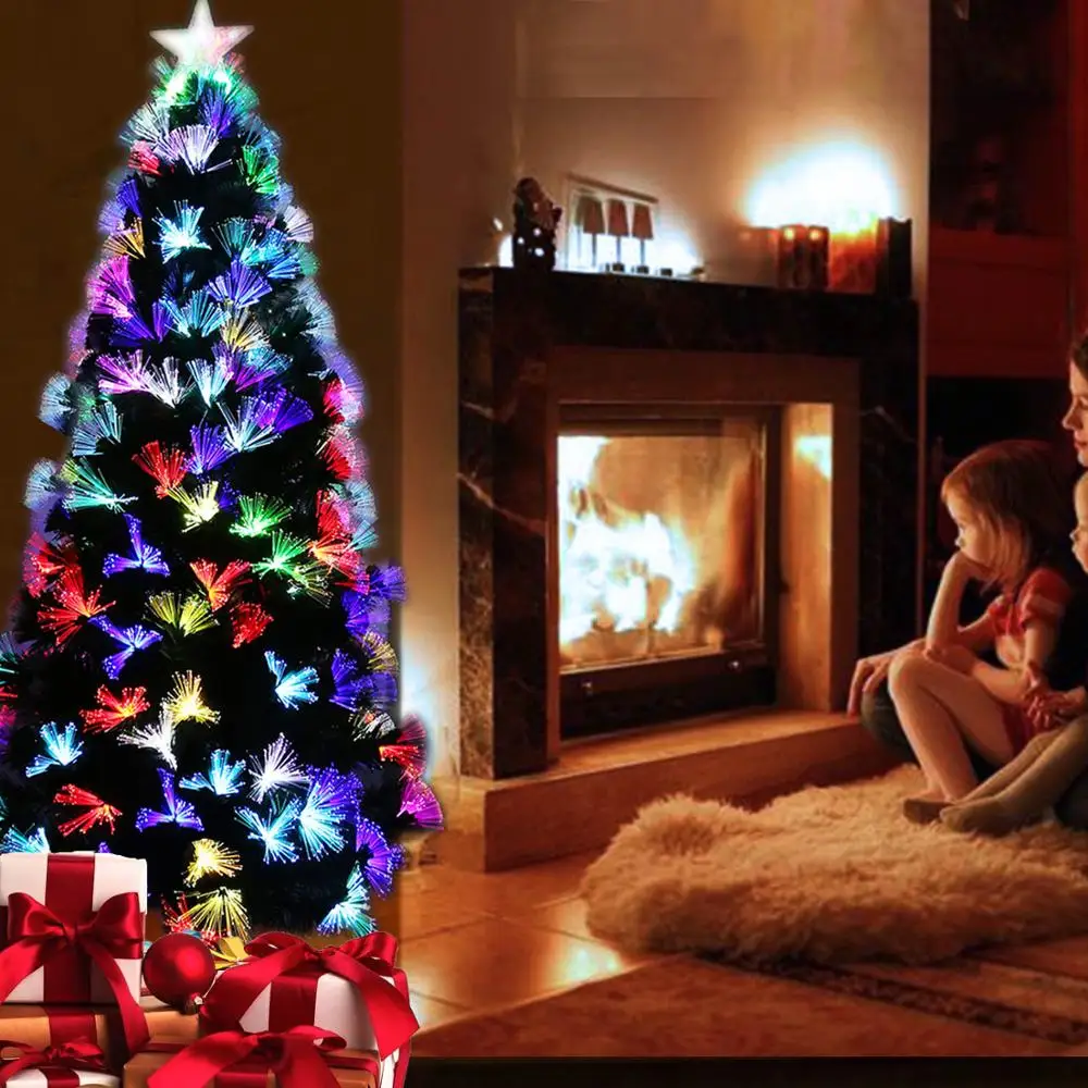 

7ft 6ft Encryption Artificial Christmas Tree Iron Base 2020 New Year Gifts Xmas Decorations US Warehouse Arrived in 4 Days