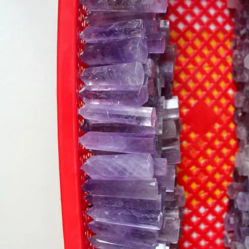 10Pcs/Lot 4-5cm Natural Purple Amethyst Quartz Crystal Point Wand Healing Reiki | Дом и сад