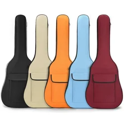 40/41 Inch Oxford Fabric Acoustic Guitar Waterproof Backpack Cotton Double Shoulder Straps Padded Soft Case