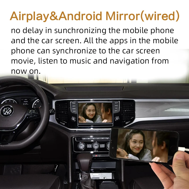 Sinairyu беспроводная Apple Carplay для Volkswagen Teramont 2015 2019 обновленная Android Авто зеркальная