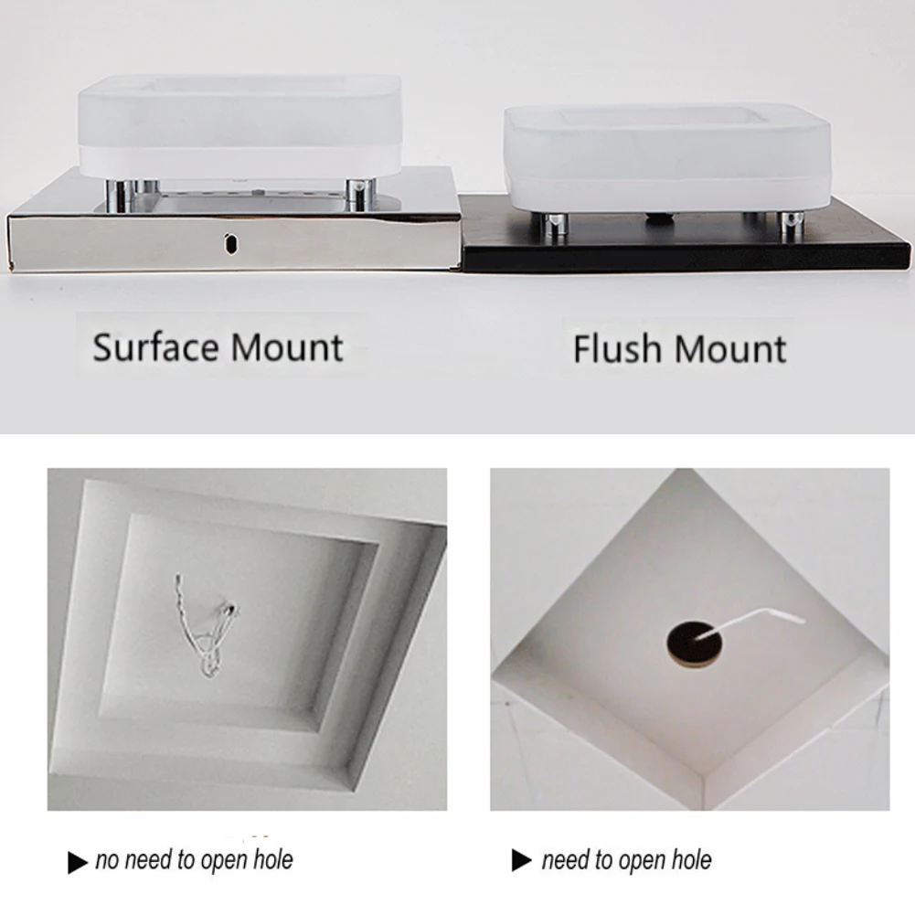 Decorative Modern Flush Living Room Square Shape Surface Mounted Porch Balcony LED Lamp Hallway Artpad 12W Home Ceiling Light