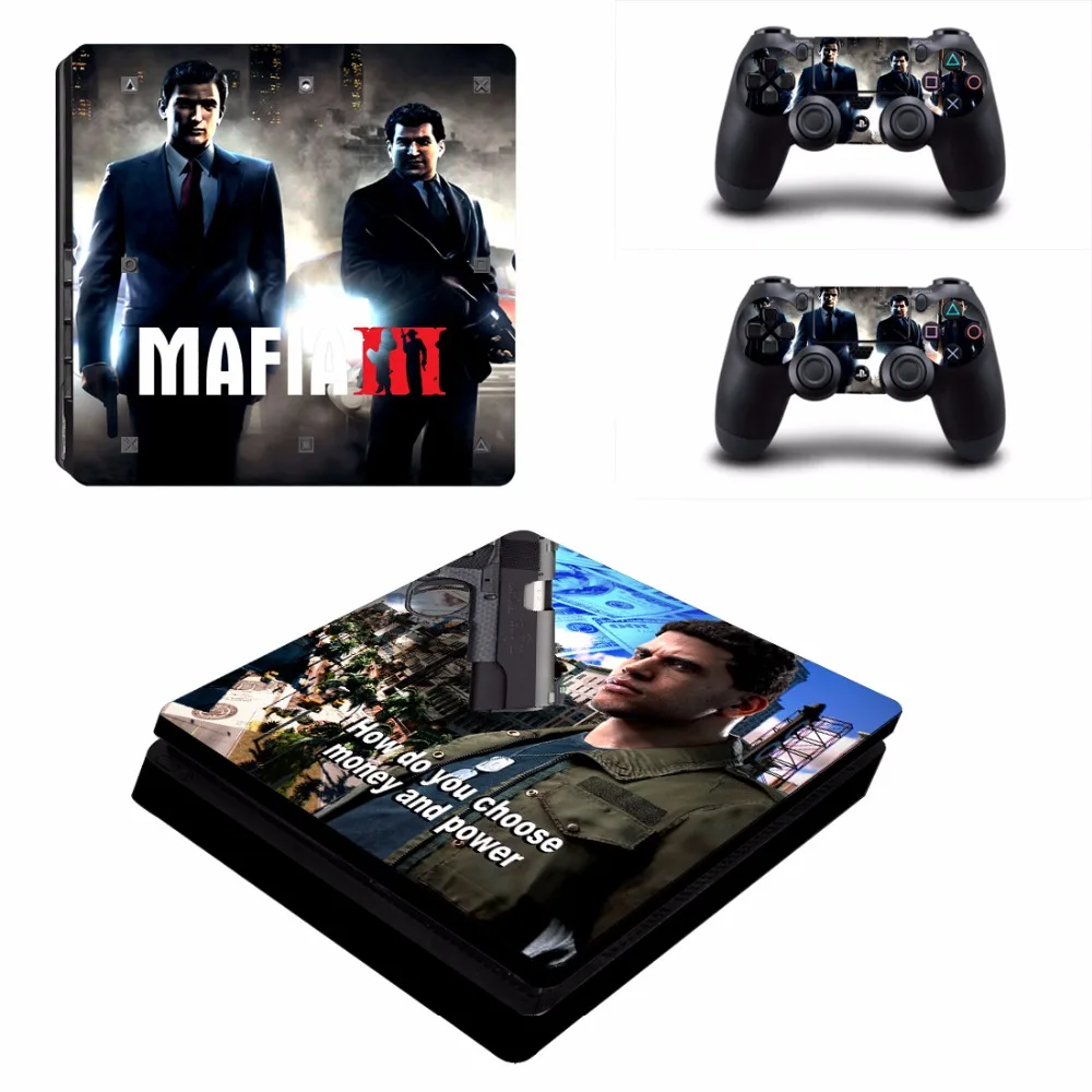 Game Mafia 3 PS4 Slim Skin Sticker Decal Vinyl for Sony Playstation 4 Console and Controllers PS4 Slim Skin Sticker