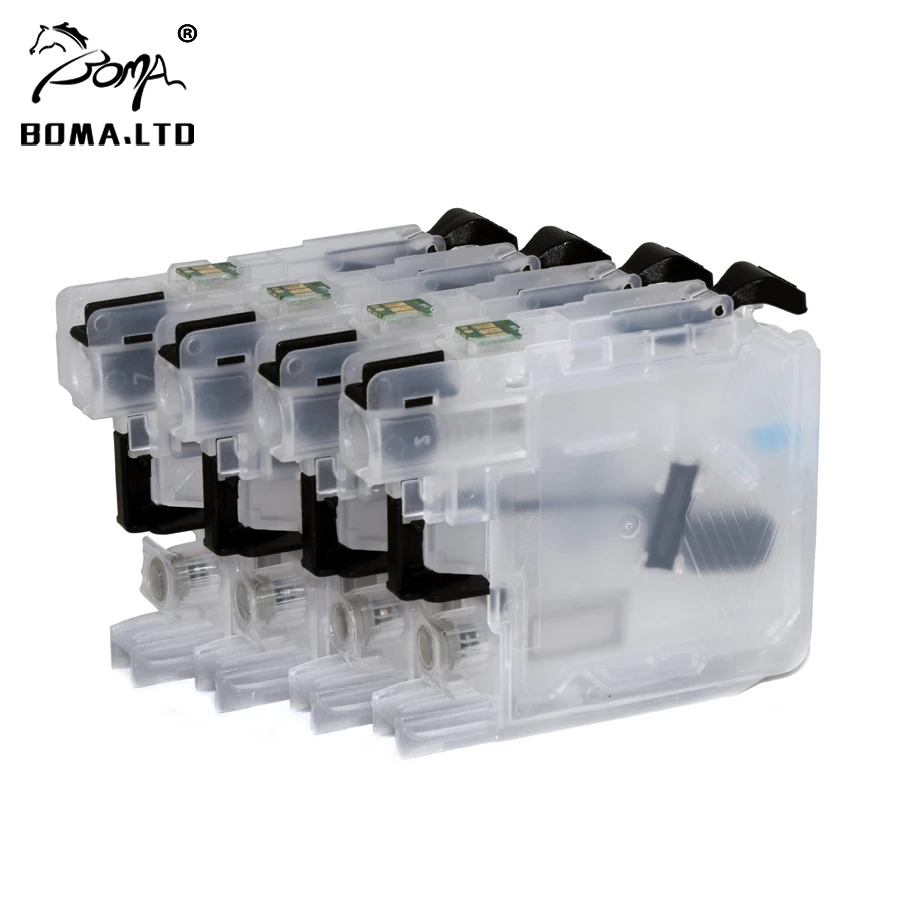 

Refillable Ink Cartridges With Auto Reset Chip For Brother LC123 LC121 LC125 LC127 LC129 XL DCP-J4110DW J132W J152W J552DW J752