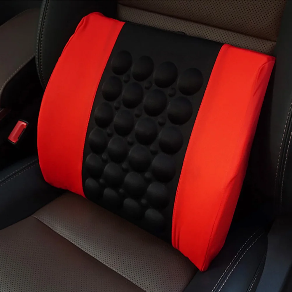  Cojín de masaje eléctrico de 12 V para automóvil, masaje lumbar,  cojín de respaldo de asiento de automóvil, dispositivos de relajación lumbar,  almohadas de almohadilla de cintura para el conductor del