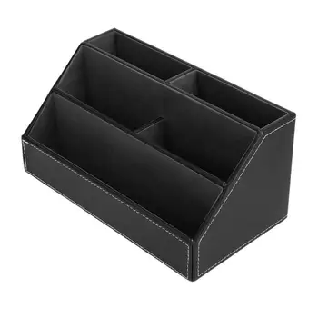 

Multi-functional PU Leather Storage Holders Business Card Pen Storage Boxes Practical Office Desktop Racks Organizer