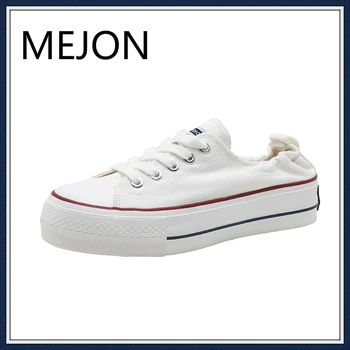 

Women Sneakers Shoes New Lace-Up Canvas Denim for Women Vulcanize Shoes Casual Fashion Warm Dad Shoes Platform Sneakers Basket