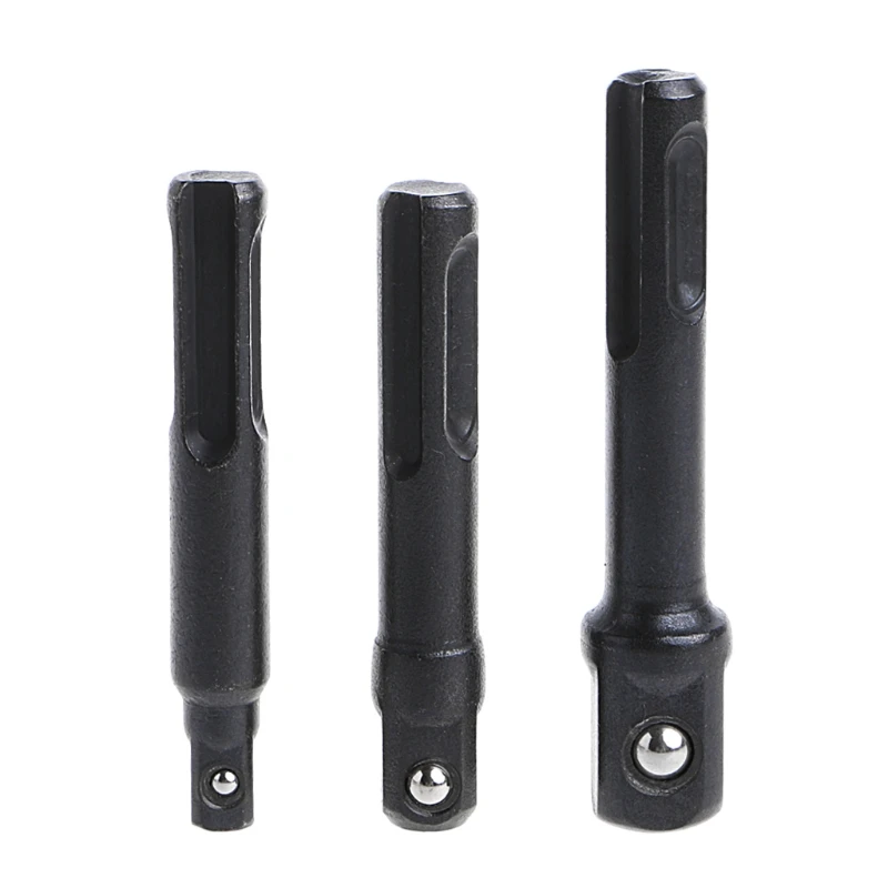 3pcs SDS Plus Socket Driver Drills Set Drill Bit Adaptor 1/4" 3/8" 1/2" Chrome Vanadium Steel Adapter Sds Power | Инструменты