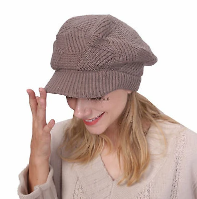 A Для женщин Лето Весна Зима крючком вязать громоздкий Beanie BERET мягкая шапка лыжные береты шапки - Цвет: A