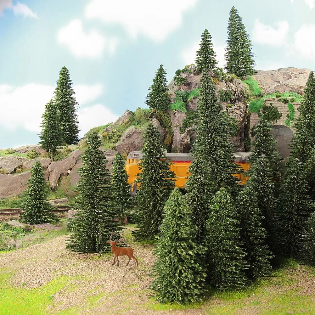 Model Pine Trees Green Pines H0 N Z Scale 1:87 Model Moose Deer Model Railway Layout Mini Scenery S0804 3