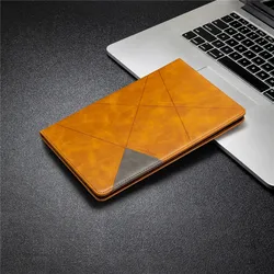 Premium Business Wallet TPU Case for Samsung Galaxy Tab A 10.5 (2018) (Yellow)