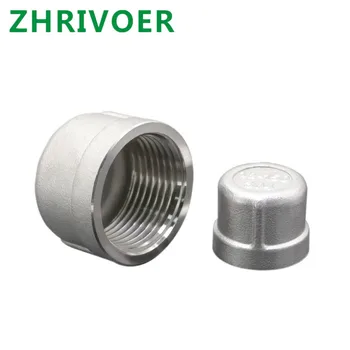 

1pcs 1/4'' 3/8" 1/2'' 3/4" 1" 304 stainless steel inner silk tube cap/head/tube plug pipe Plumbing Fittings Female Thread