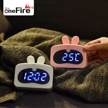 

Small Alarm Clock Battery More Function Sound Control Digital Led Mini- Originality Personality Children Alarm Cartoon