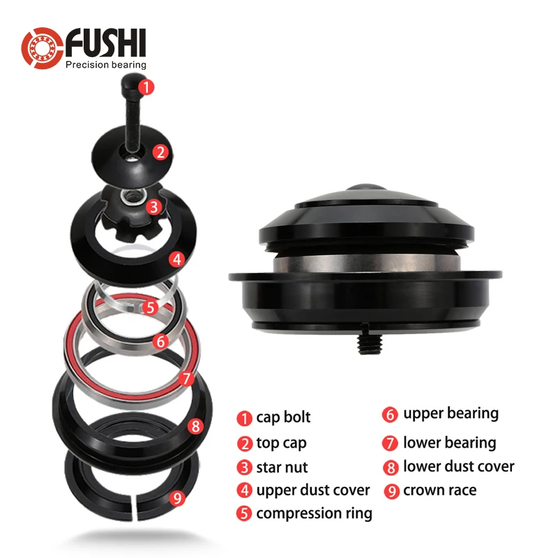 30.15x41.8x7mm 45°x45° 2RS Taper ACB Angular Contact Bearing for 1-1//8/" Headset