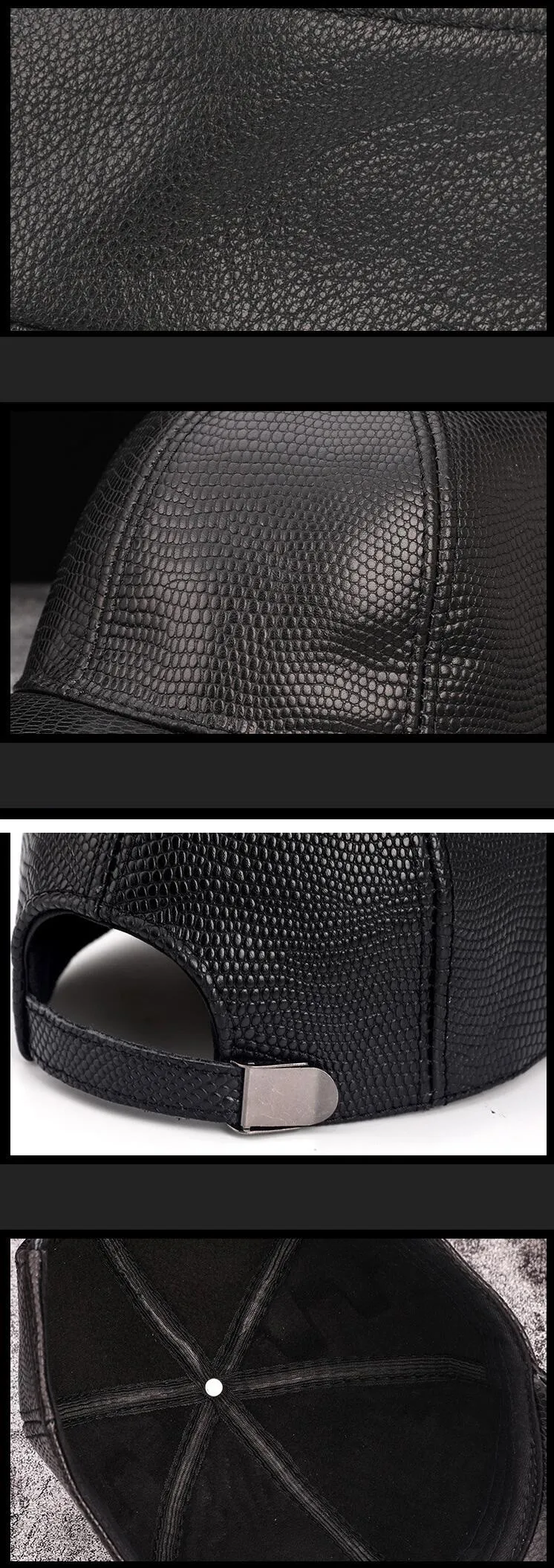 H3522 Men Genuine Leather Baseball Hat Women Autumn Winter Outdoor Casual Cowhide Cap Female Korean High Quality Fashion Hats