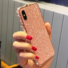 Стразы-бампер для iphone 11 pro max 10, чехол для Apple iphone XR xs max x 6 6s 8 7 plus, блестящий металлический чехол с алмазной рамкой