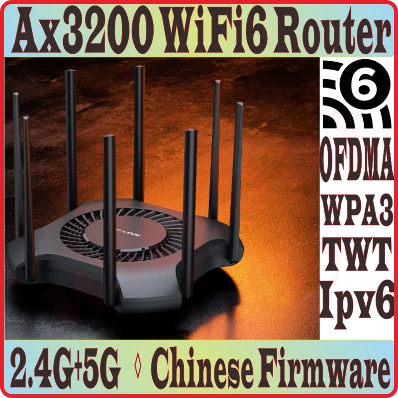 Подбородок-прошивка IPv6 Φ 802.11AX WiFi6 беспроводной маршрутизатор 2 полосы 4 ГГц 800M + 5