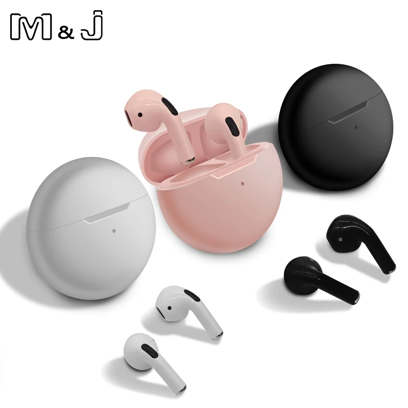 Беспроводные наушники Air Pro 6 TWS с микрофоном Bluetooth спортивные для бега Apple iPhone Xiaomi |