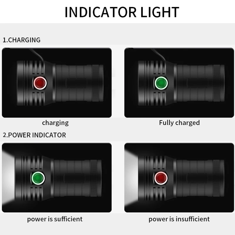 10400 мАч самый мощный 18* T6 светодиодный фонарь светодиодный фонарик 3 режима usb зарядка портативная лампа для зарядки телефона внешний аккумулятор