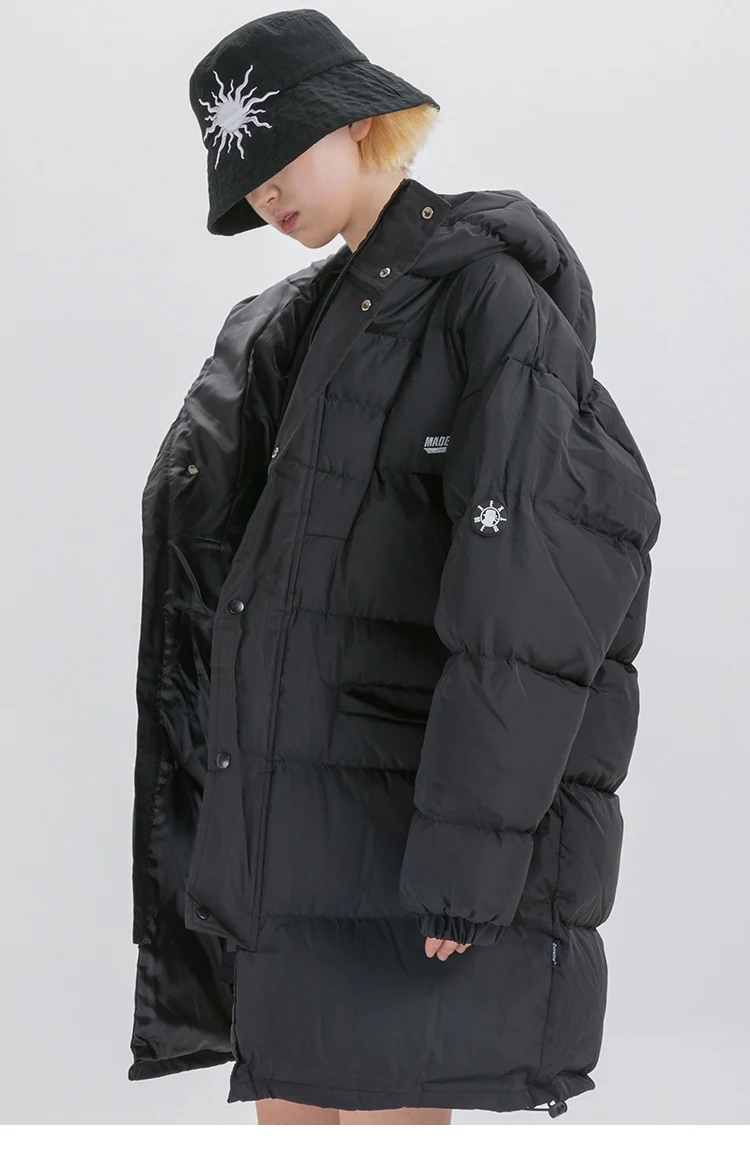 Hip Hop Long Hooded Jacket Parka Winter Men Streetwear Retro Trench Coat Windbreaker Camouflage Harajuku Outwear Oversize