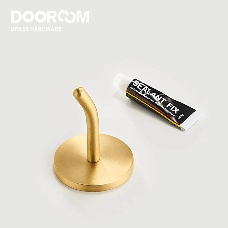 Dooroom Brass Punch Free Bearing Hooks Bathroom Indoor Kitchen Hallway Wall Clothes Hooks Wall Hangings Row Nordic