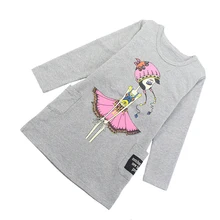 Платья для девочек осенние вечерние платья для девочек-подростков, зимнее детское платье с длинными рукавами и рисунком для девочек 6, 8, 10, 12 лет, 40