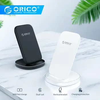 

ORICO Fast Wireless Charging Dock Station Qi Wireless Charger for iPhone X XS 8 Samsung Phone Charger With Receiver for Xiaomi