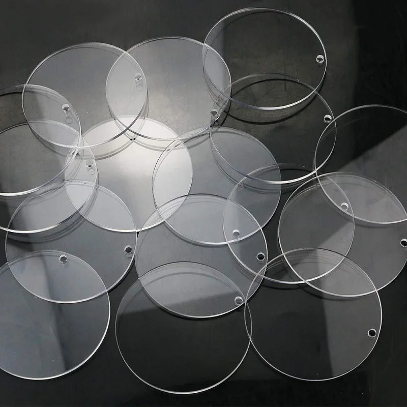 

15cm 6 Inch Clear Acrylic Sheet Transparent Round Shape Acrylic Disc Thick Circle Water Resistant DIY Crafts Home Decoration