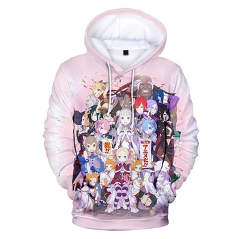 

ReZERO Hoodies sweatshirts for children's long sleeve autumn warm pullovers in men/women high quality popular cartoon clothes