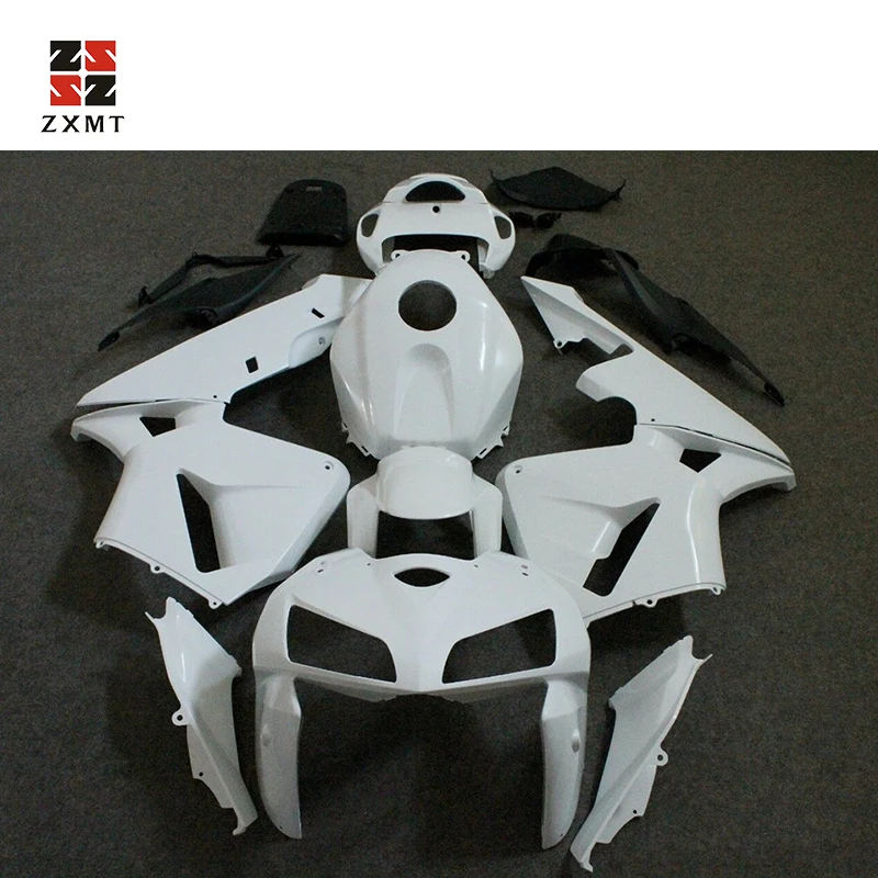 

ZXMT High grade Injection Fairing White Motorcycle ABS Bodywork kit for Honda CBR600RR 2005 2006 Unpainted UV Light Curing Paint