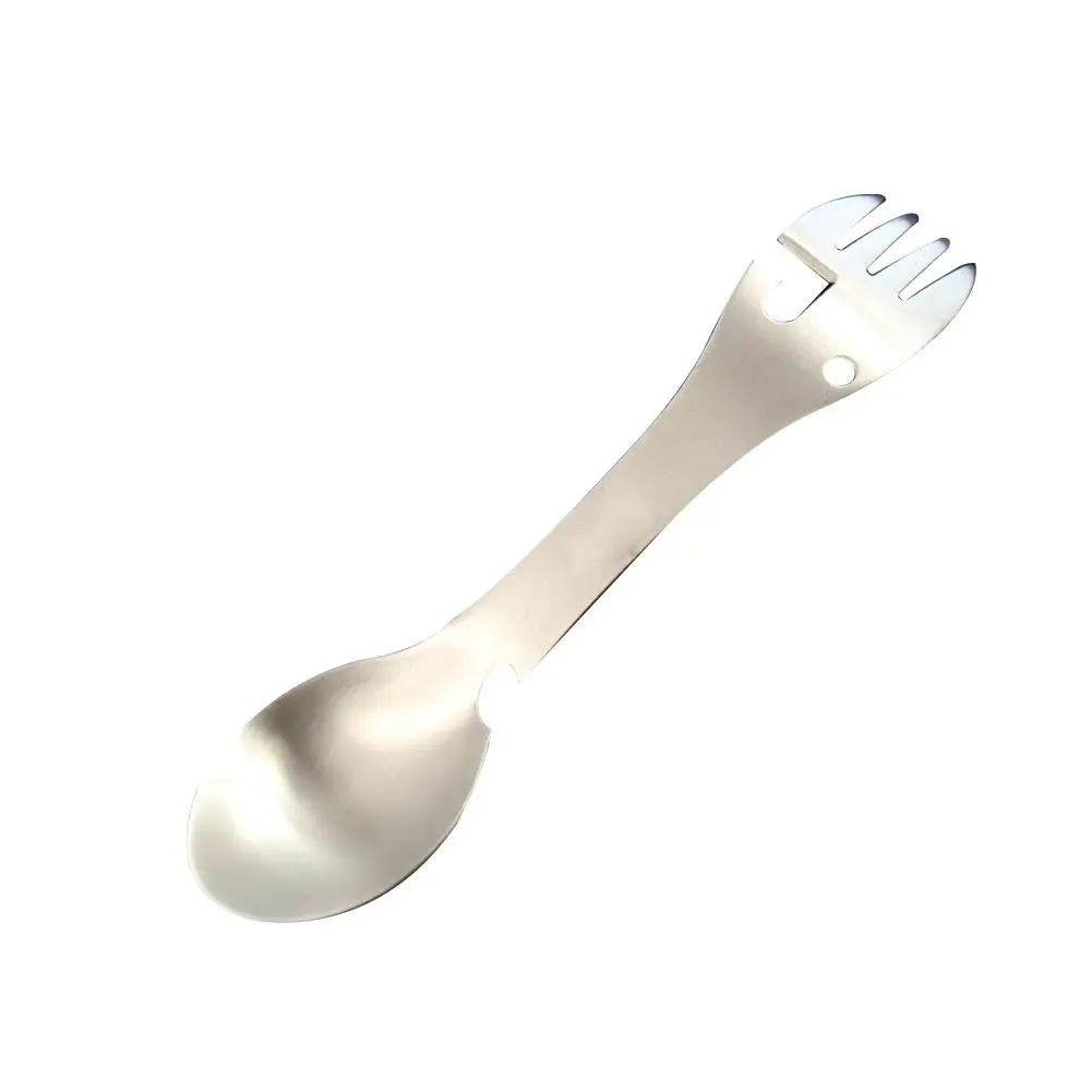 

Multifunctional Camping Equipment Cookware Spoon Fork Bottle Opener Portable Tool Stainless Steel Picnic Cookware