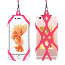 Мобильный телефон шейный ремень супер-сцепление Телефона Ремень безопасности силиконовый ремешок трос талреп