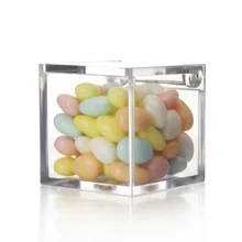 Квадратная прозрачная пластиковая коробка для конфет