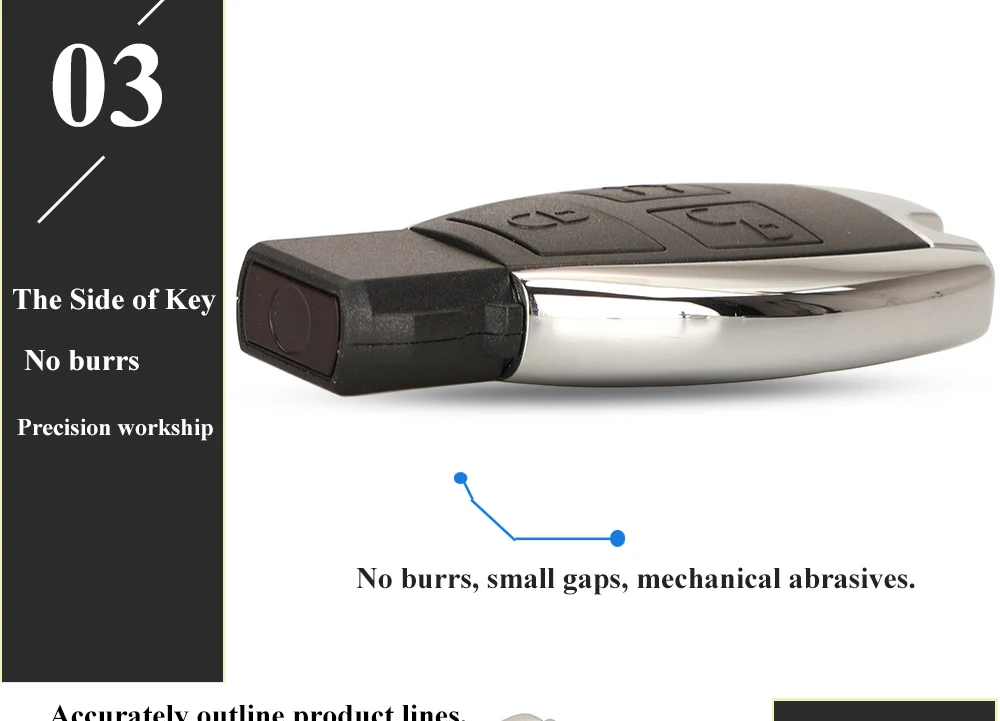 Keyforkess 2/3/4 pulsanti chiave dell'automobile Shell per Mercedes Benz B C E ML S CLK CL sostituzione modificata Smart Auto Key Case Upgrade - H336507e1c6fb4bb5b99c2a07a845ba21S