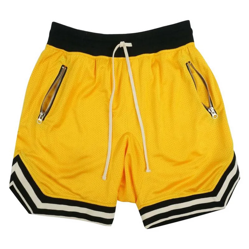 Шорты для бега мужские 2 в 1 короткие брюки тренажерные залы фитнес, бодибилдинг, тренировка быстросохнущие пляжные шорты мужская летняя спортивная одежда нижняя часть - Цвет: 10  yellow