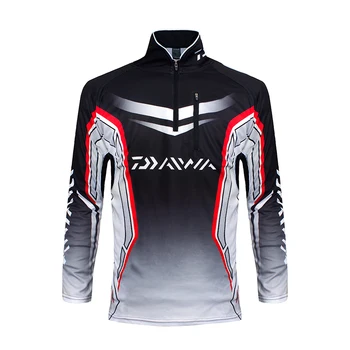 

DAIWA DAWA Fishing Clothing Men Camisas Pesca UV Protection Moisture Wicking Clothes Man Breathable Long Sleeve Fishing Shirt