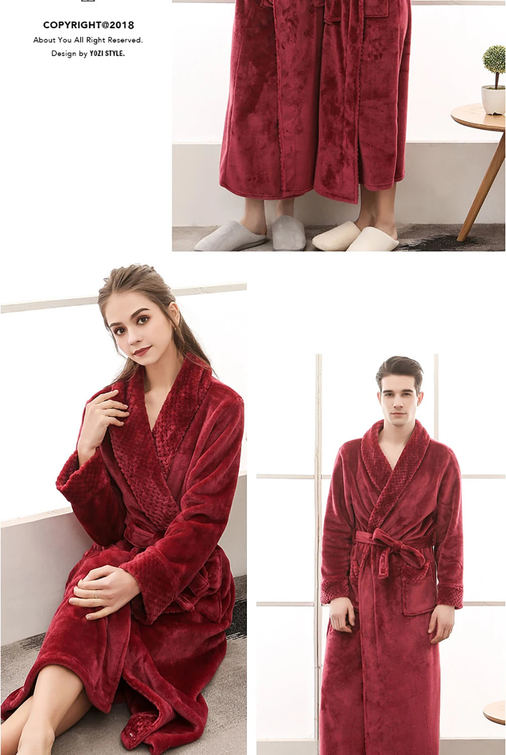 silk pajamas Couples Men Flannel Robes Winter Thicken Kimono Night Dresses Plus Size Autumn Patchwork Fleece Long Robes Bathrobe Nightgown pajama bottoms