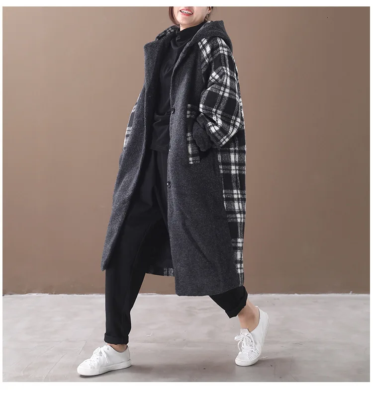 Max LuLu модная Корейская одежда зимняя женская длинная уличная одежда женские шерстяные теплые клетчатые Пальто повседневные ветровки размера плюс