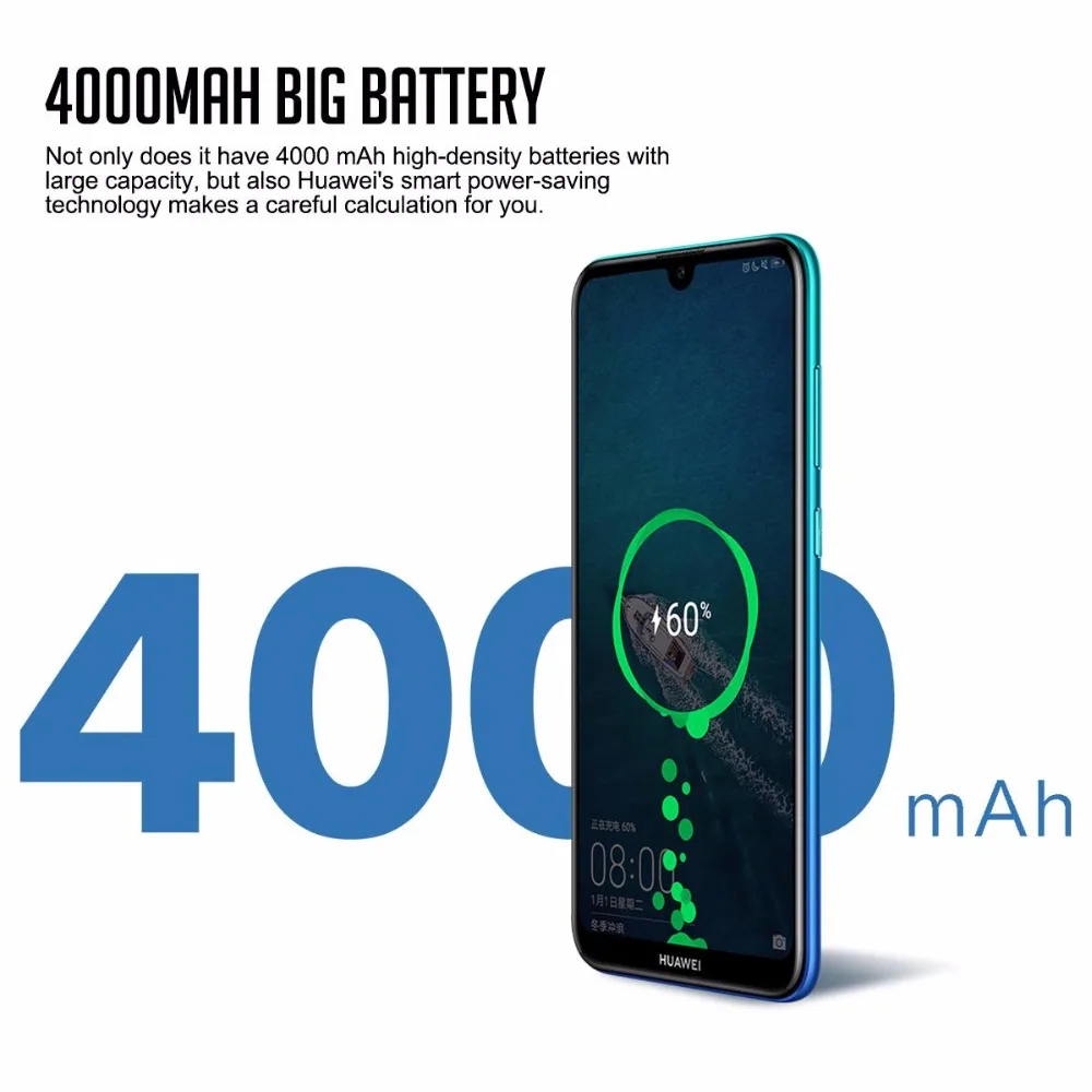 Huawei Enjoy 9 Y7 Pro смартфон 6,2" Fullview 4000 мАч с функцией распознавания лица Snapdragon 450 Восьмиядерный Android 8,1 камера 13 МП телефон