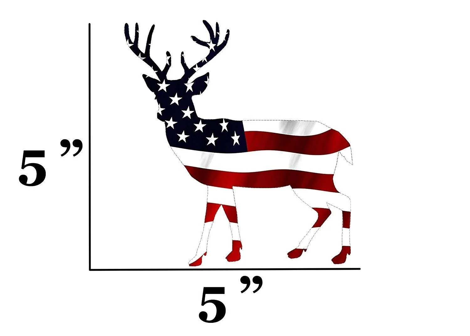 Для 4 упаковки олень Охотник наклейка силуэт американский флаг США патриотическая наклейка авто бампер виниловые окна Охота