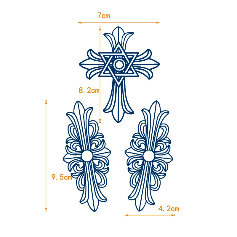 Spinne/Kreuz/Stern/Herz mit dem Motiv „Du bist bei mir“ hält 15 Tage. Wasserfeste temporäre Tattoos für Männer, Armband, Flash-Tattoo, Fake-Tattoo – Detail 4