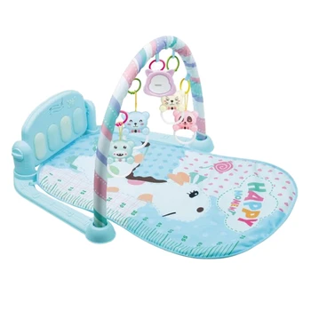 

Play Mat Baby Gym Toys Gaming Carpet 0-12 Months Soft Lighting Rattles Children's Music Mat Infant Crawling Activity Mat Toys Bl