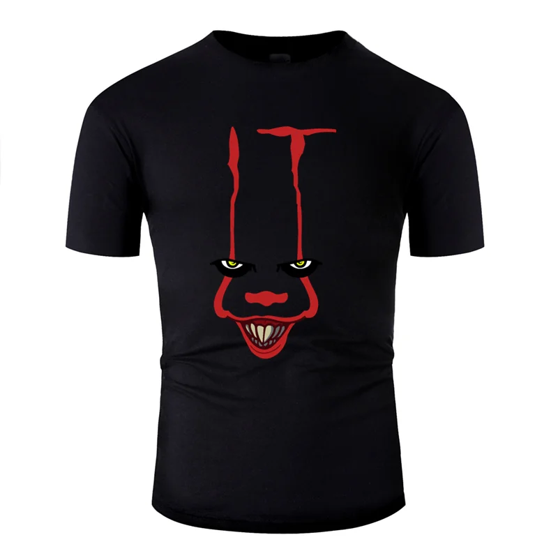 Comical it клоун лицо pennywise футболка для мужчин Летняя мужская футболка юмористический удивительный европейский размер S-5xl Топ Футболка