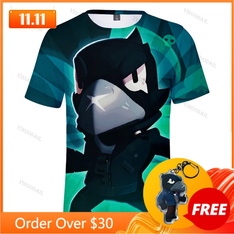 

Children's Crow Shoot Game 3D Print T-shirt Womens Clothing Browlings T Shirt star Women Kids Leon Tops 2021 Shirt Boys Girls