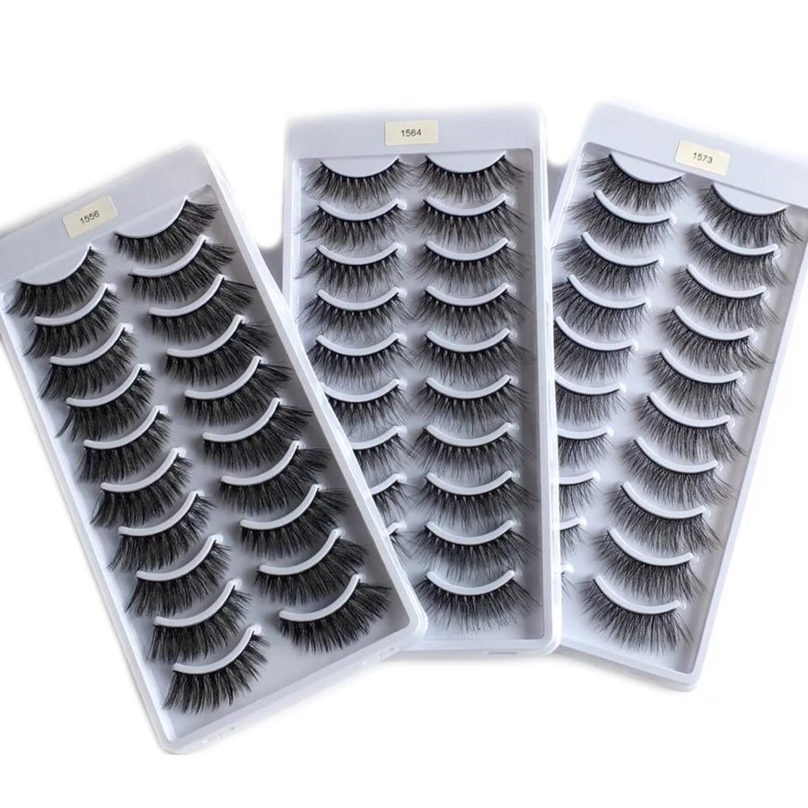 

Natural False Eyelashes 30 Pairs Fake Lashes Wispy Lashes Extension Handmade Faux Cils Makeup Fake Extension False Lashes