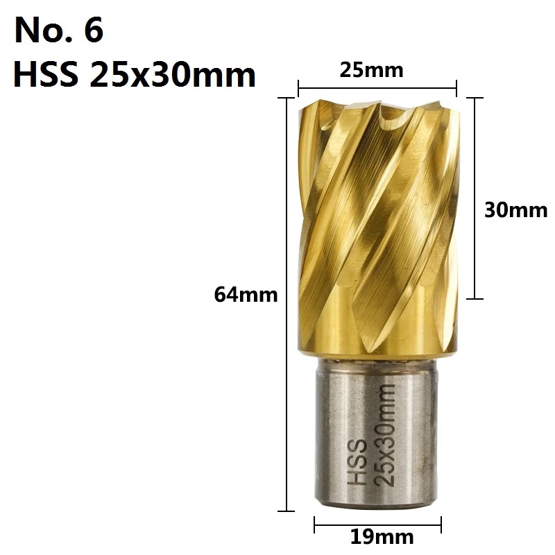 XCAN 1 шт. 12-42 мм Оловянное HSS полое сверло с хвостовиком Weldon полое сверло с сердечником сверло для открывания металлического Отверстия Резак - Цвет: 25x30mm